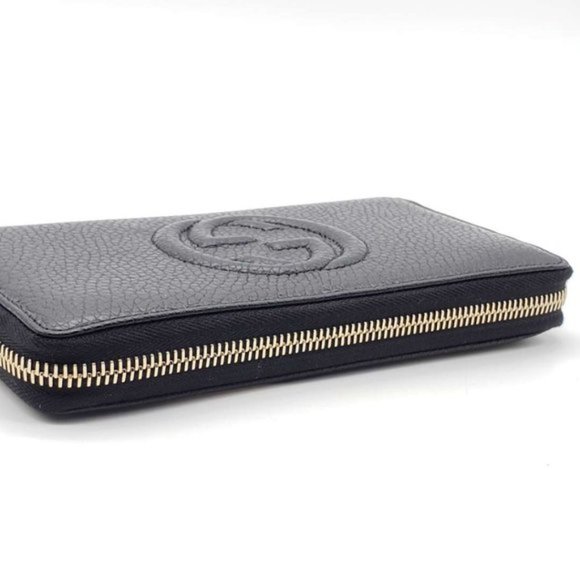Authentic Gucci GG Black Zippy Wallet New - Picture 5 of 16